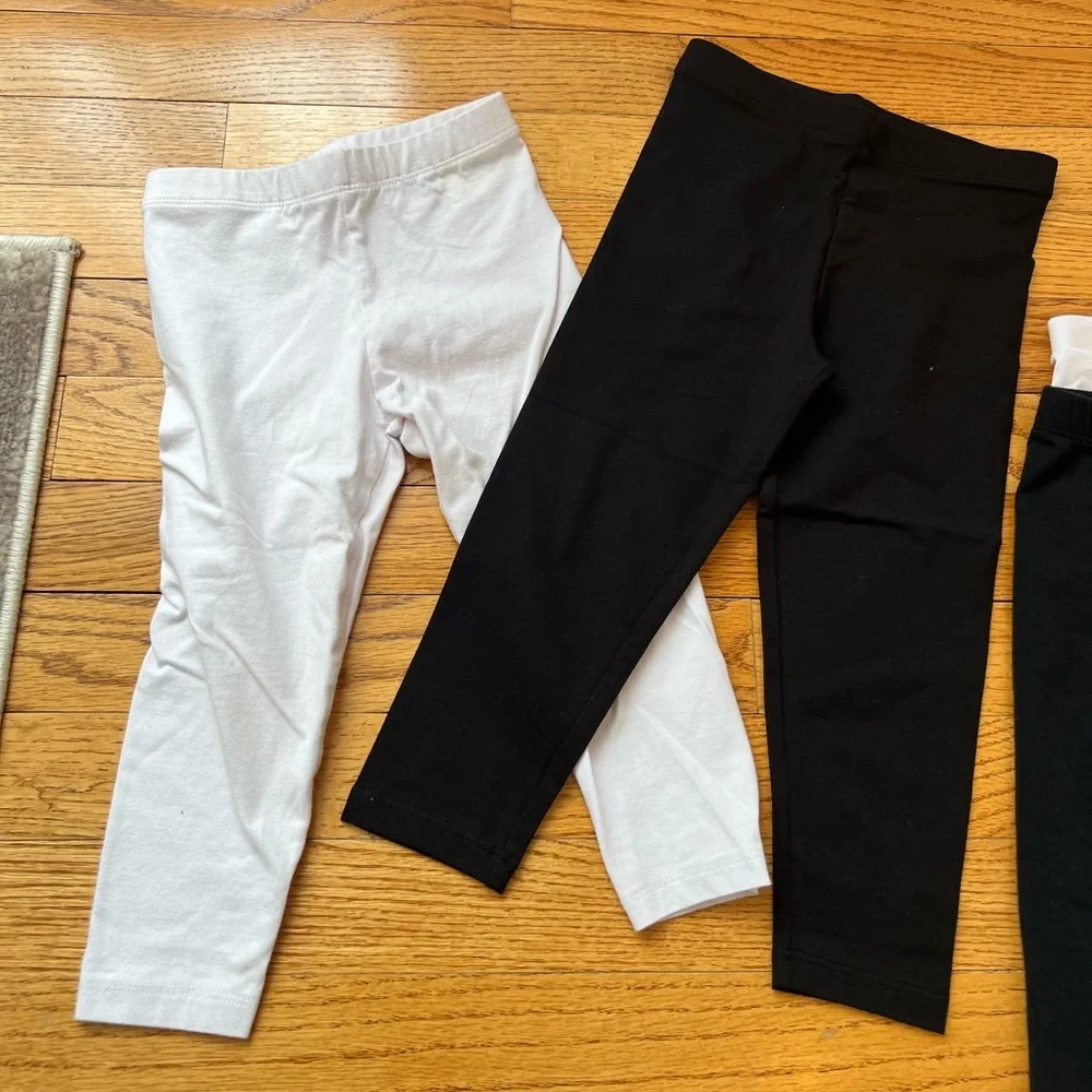 The Children's Place Bundle of 4 Girls' Leggings Capri & Regular Length 5T